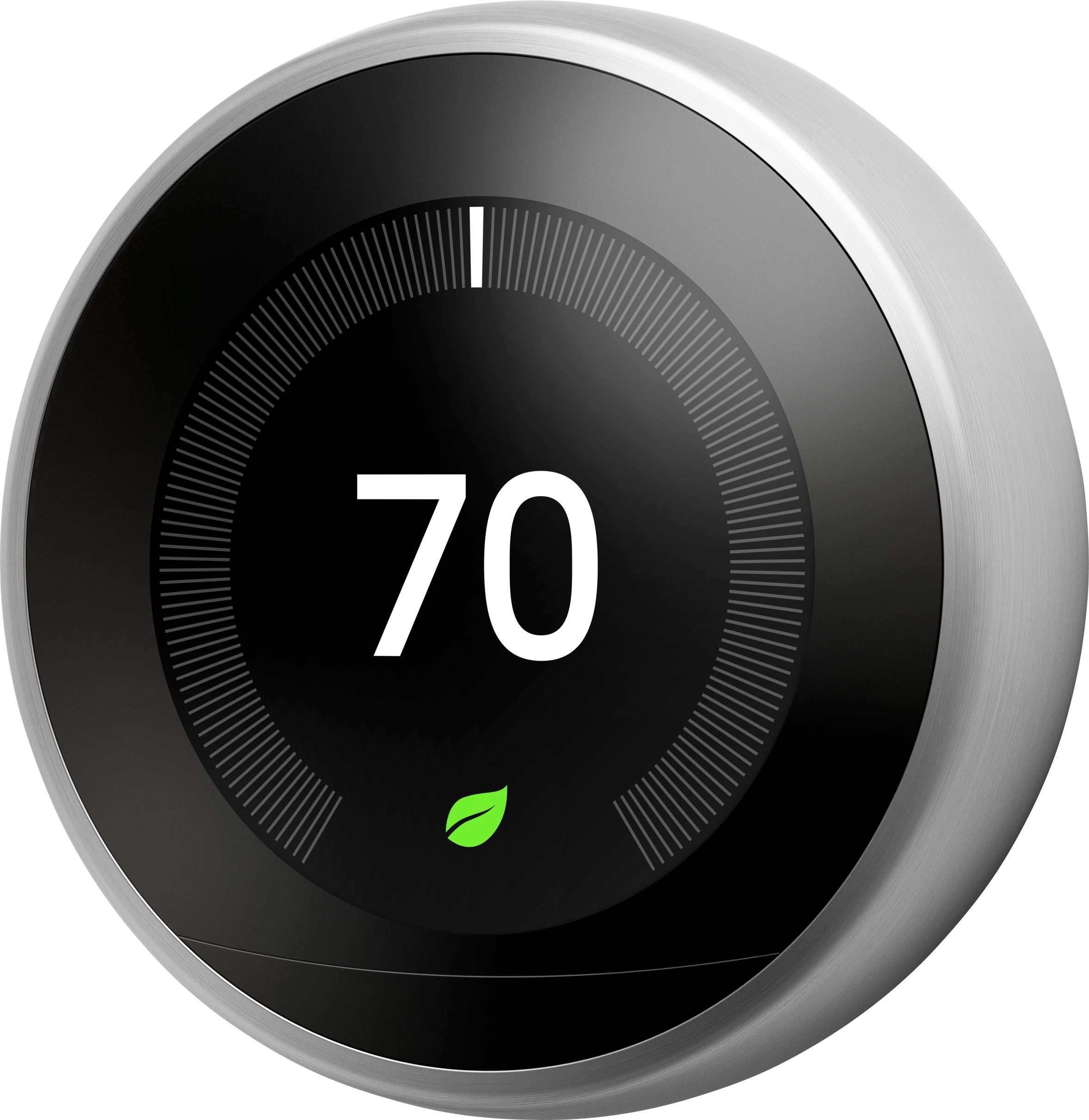 Google Nest Learning Smart Wifi Thermostat Stainless Steel T3007ES - Best Buy | Best Buy U.S.