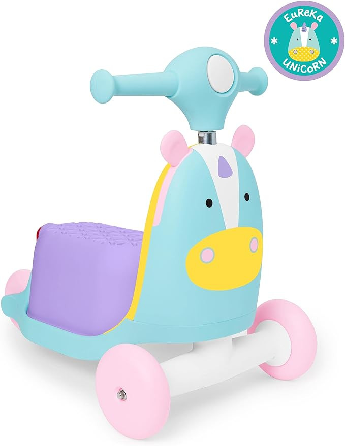 Skip Hop 3-in-1 Baby Activity Push Walker to Toddler Scooter, Zoo Unicorn | Amazon (US)
