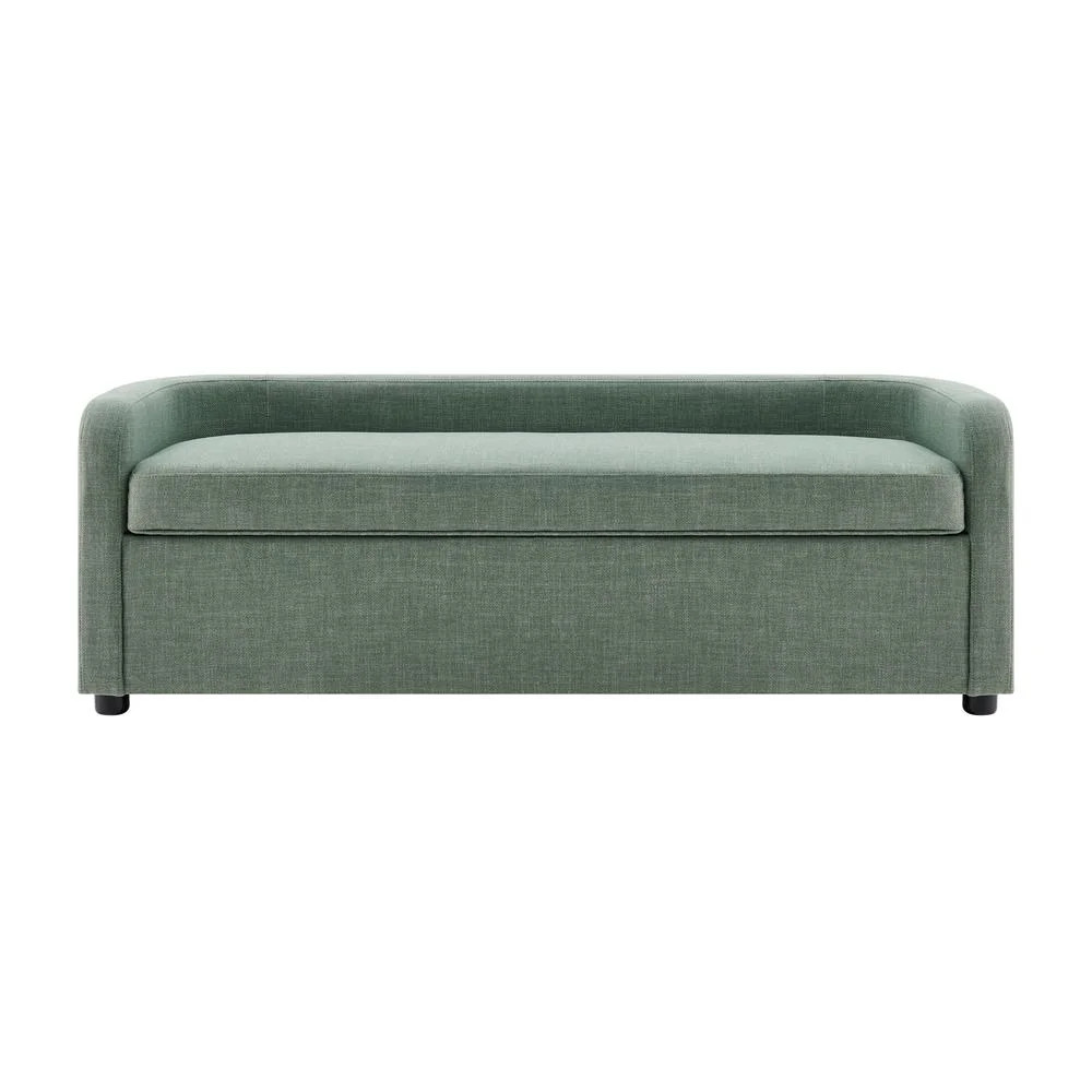 New Pacific Direct Wendy 17.5" Fabric Storage Bench in Meridian Sea Green | Walmart (US)