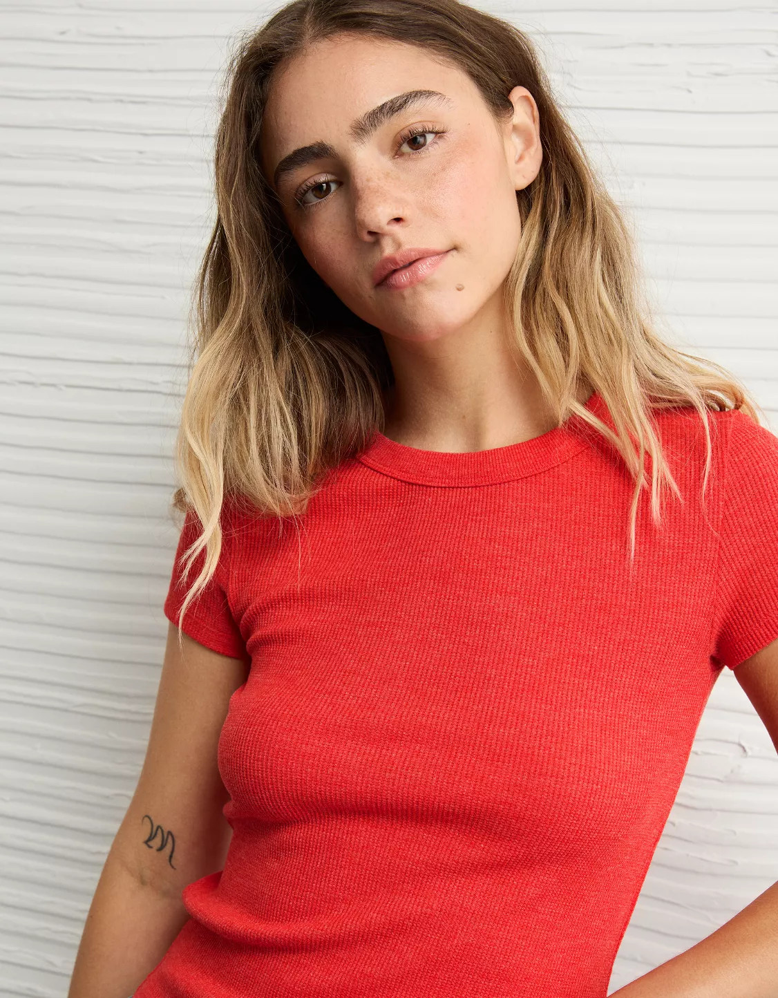 AE Waffle Baby Tee | American Eagle Outfitters (US & CA)