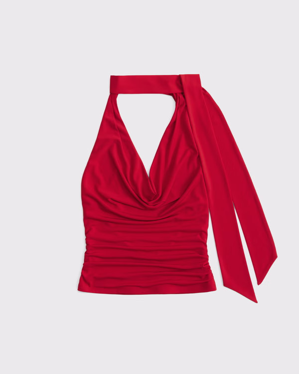 Halter Cowl Neck Scarf Top | Abercrombie & Fitch (US)