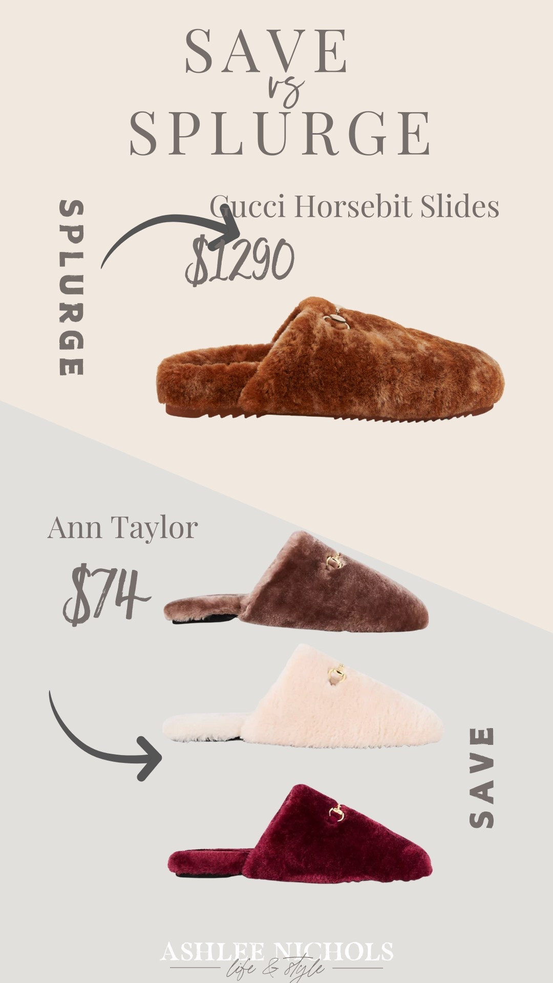 Save or splurge furry slides
