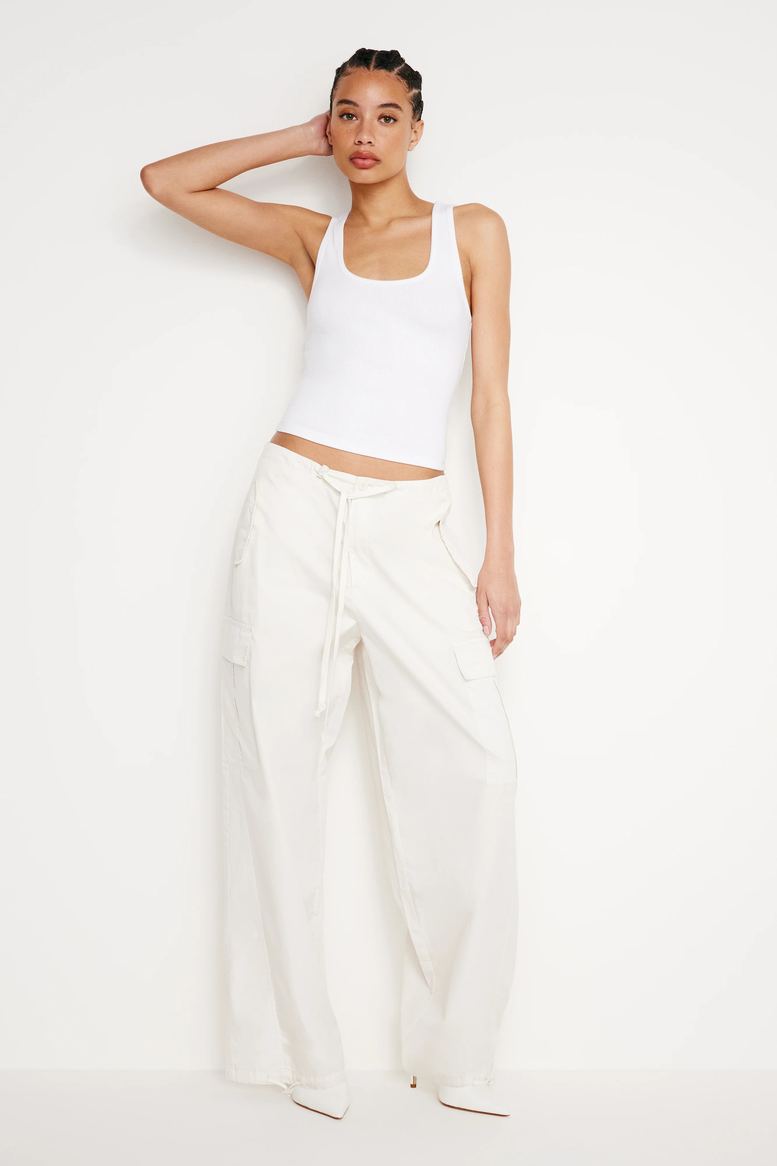 PARACHUTE PANTS | CLOUD WHITE 001 - GOOD AMERICAN | Good American
