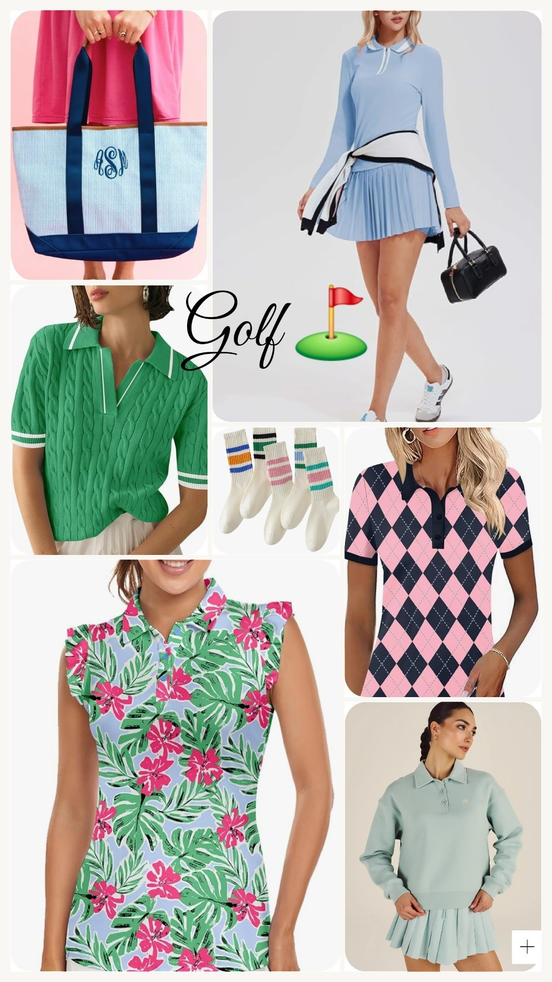 Whether you golf or not you always look pulled together when wearing classics like argyle cable knit seersucker and pleats Surprise him with some new golf gear for Father's Day and gift yourself for mother's Day seems like a win-win if you ask me

#LTKMothersDay #LTKootd #LTKMens