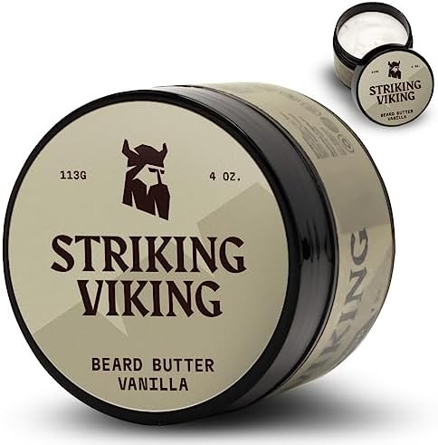Striking Viking Beard Butter - Non-Greasy Moisturizer With Natural Ingredients (Vanilla, 4oz) - K... | Amazon (US)