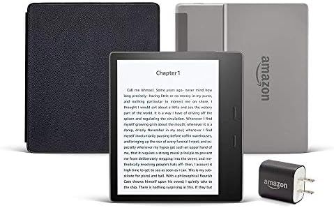 Kindle Oasis Essentials Bundle including Kindle Oasis (Graphite, Ad-Supported), Amazon Leather Co... | Amazon (US)