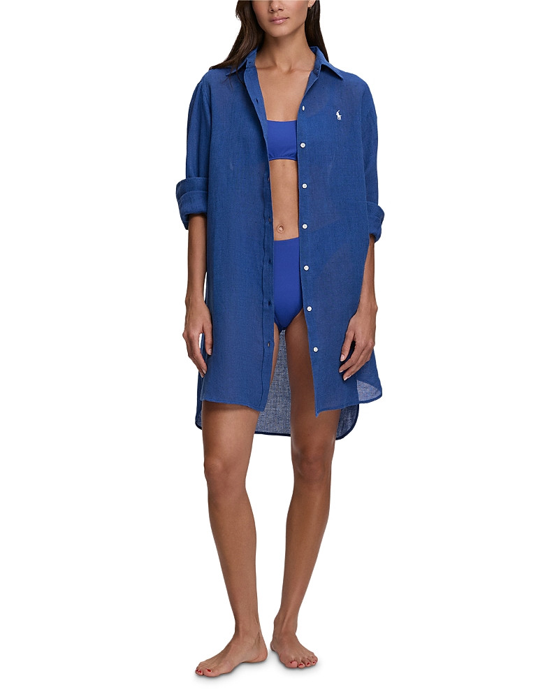 Polo Ralph Lauren Boyfriend Shirt Swim Cover-Up | Bloomingdale's (US)