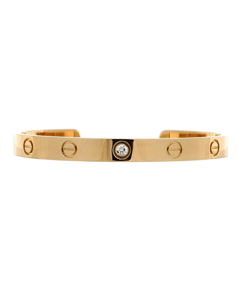 Pre-Owned Cartier Love 1 Diamond Cuff Bracelet 18K Gold with Diamond | Bloomingdale's (US)