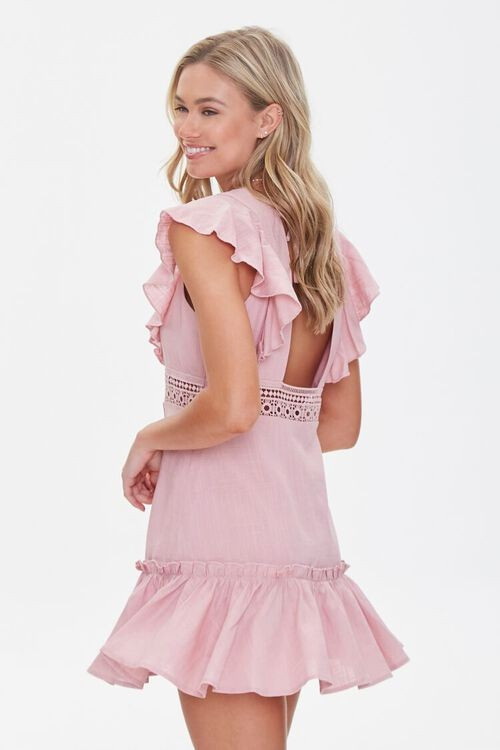 Ruffled Lace-Trim Cap-Sleeve Dress | Forever 21 (US)