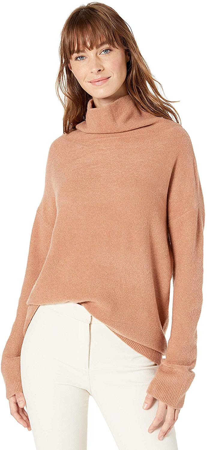 Amazon Brand - Lark & Ro Women's Boucle Turtleneck Oversized Sweater | Amazon (US)