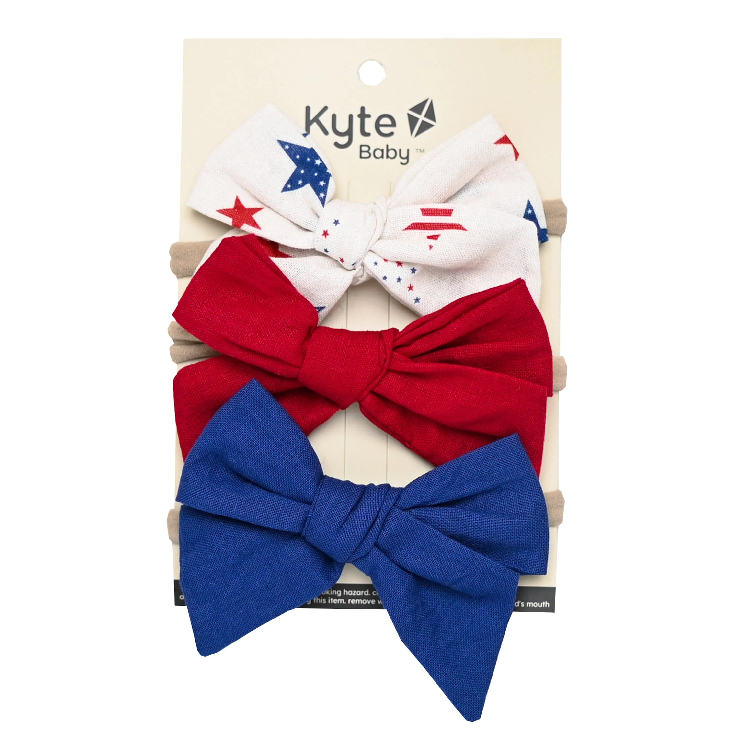 3-Pack Bows in Liberty, Cardinal and Tahoe | Kyte BABY