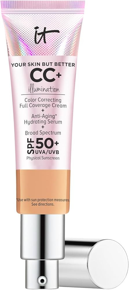 IT Cosmetics CC+ Cream Illumination - Radiant Full Coverage Foundation With SPF 50+, Color Correc... | Amazon (US)