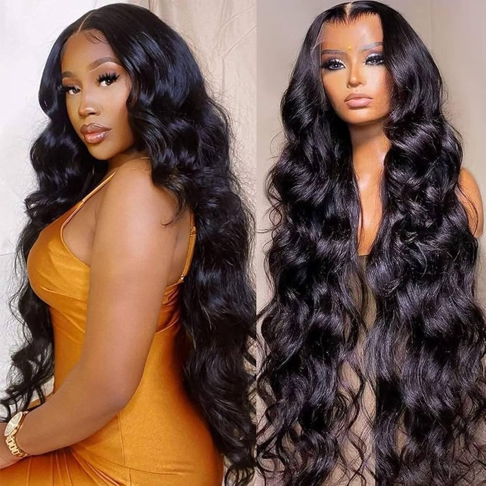 Lemoda 13x6 Full Lace Frontal Wig 200% Density Body Wave Lace Front Wigs Human Hair HD Transparen... | Amazon (US)