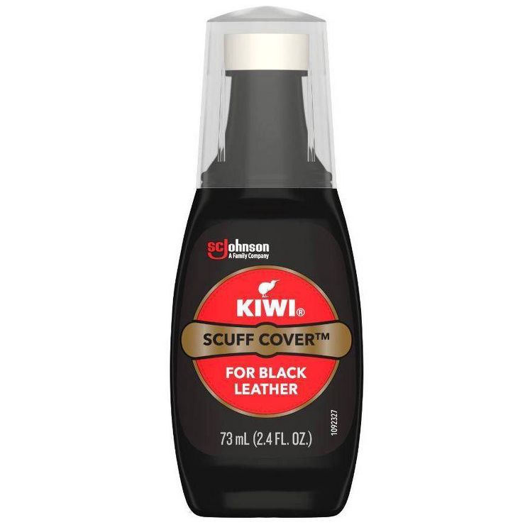 KIWI Scuff Cover Liquid Shoe Polish Black Bottle with Sponge Applicator - 2.4oz | Target