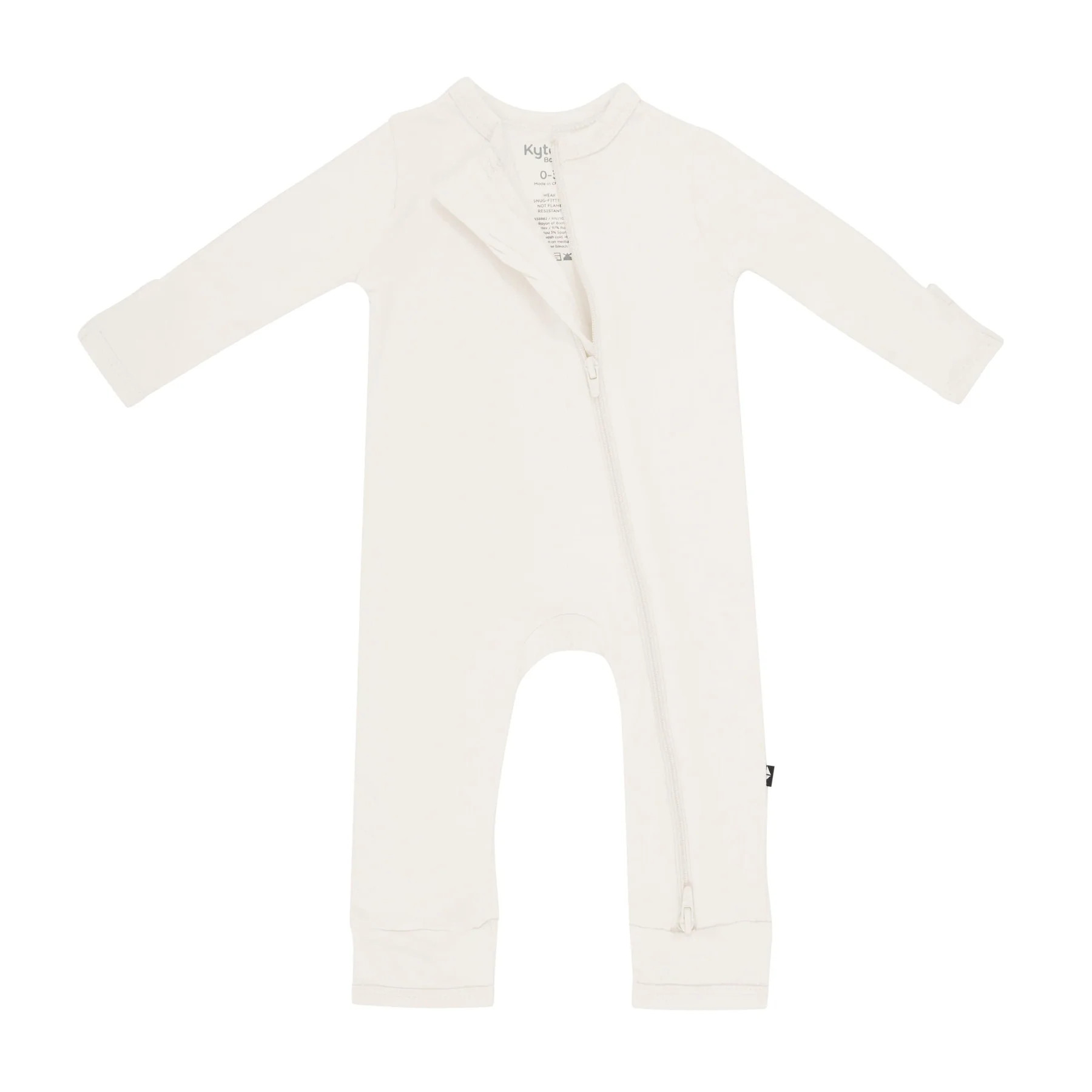 Zippered Romper in Oat | Kyte Baby