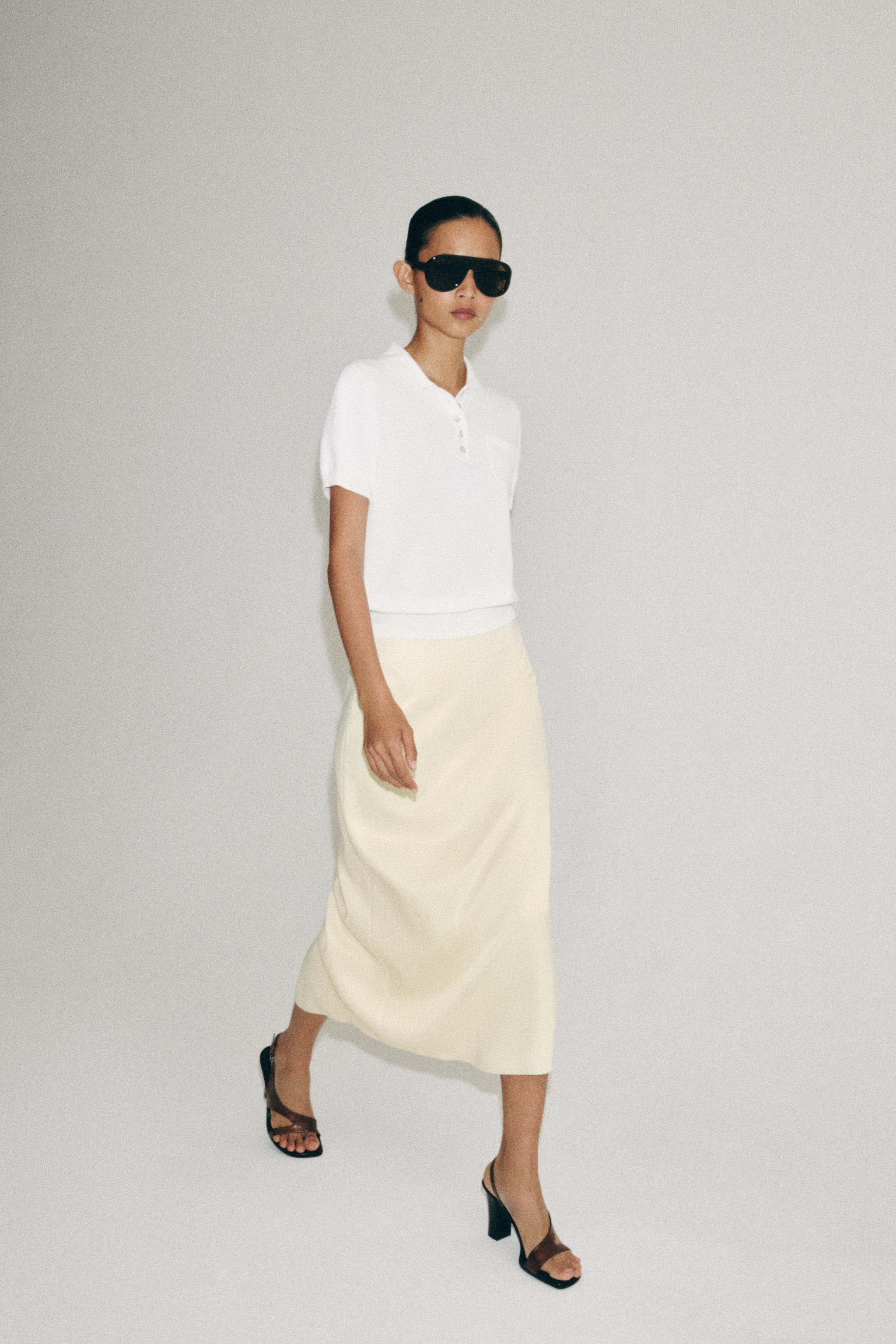ZW COLLECTION STRAIGHT MIDI SKIRT | Zara US