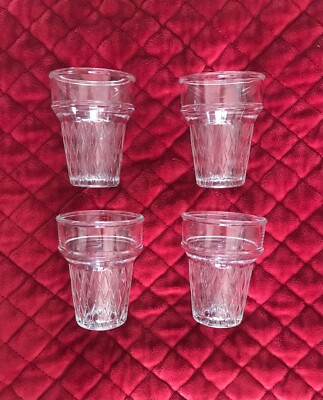 4 Vintage Libbey Clear 8oz Dessert Ice Cream Cone Glasses NM | eBay | eBay US