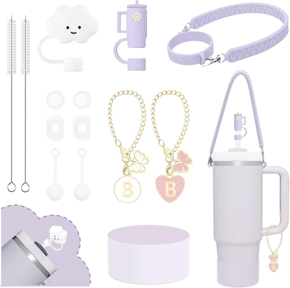 10Pcs Stanley Cup Accessories 9-10mm Stanley Straw Cover Topper Silicone Boot for Stanley Cup Ini... | Amazon (US)