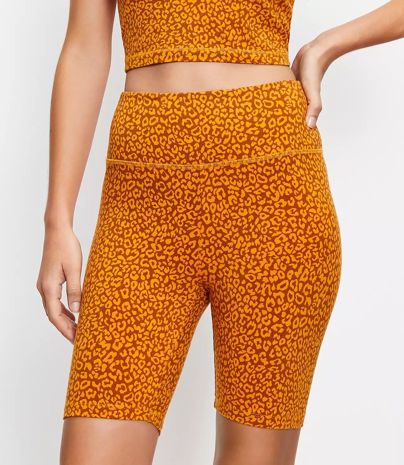 Lou & Grey Leopard Print Bike Shorts | LOFT