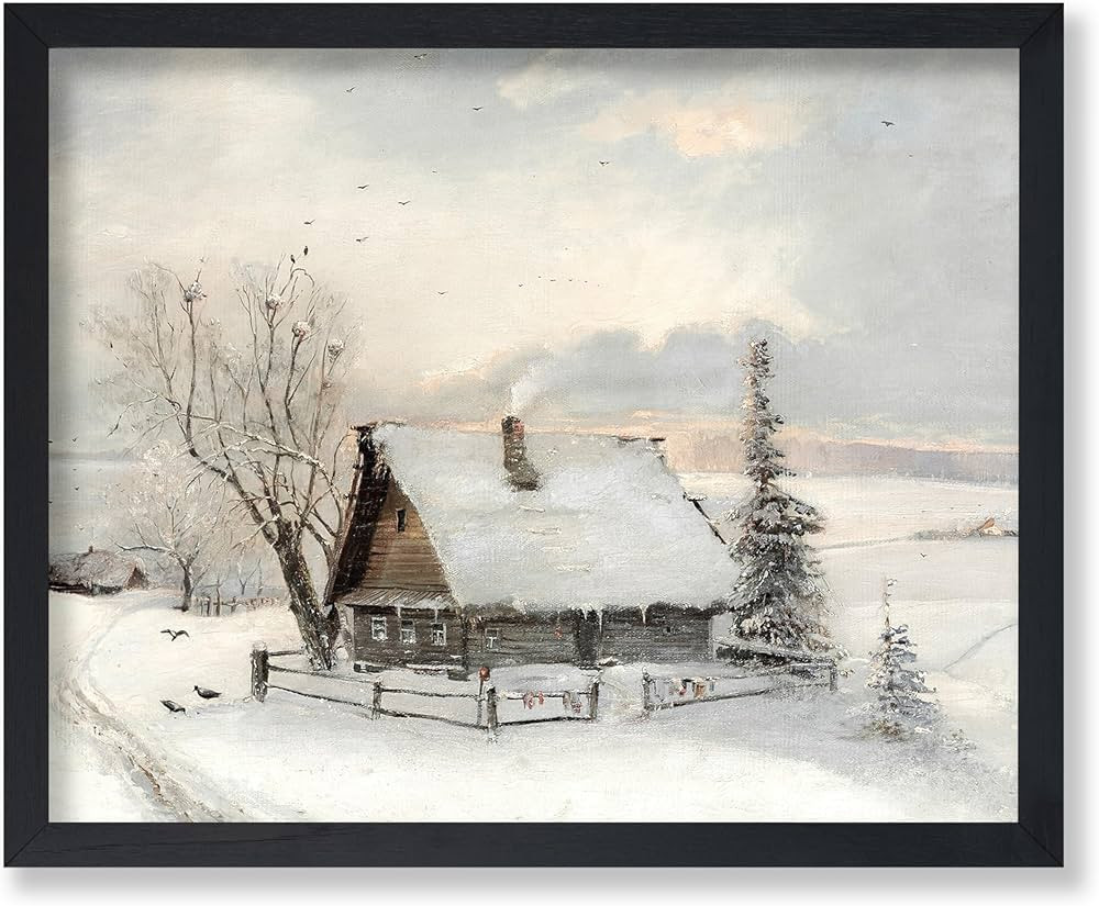 Poster Master Vintage The Beginning Of Spring Poster - Retro Winter Print - Snow Art - Landscape ... | Amazon (US)