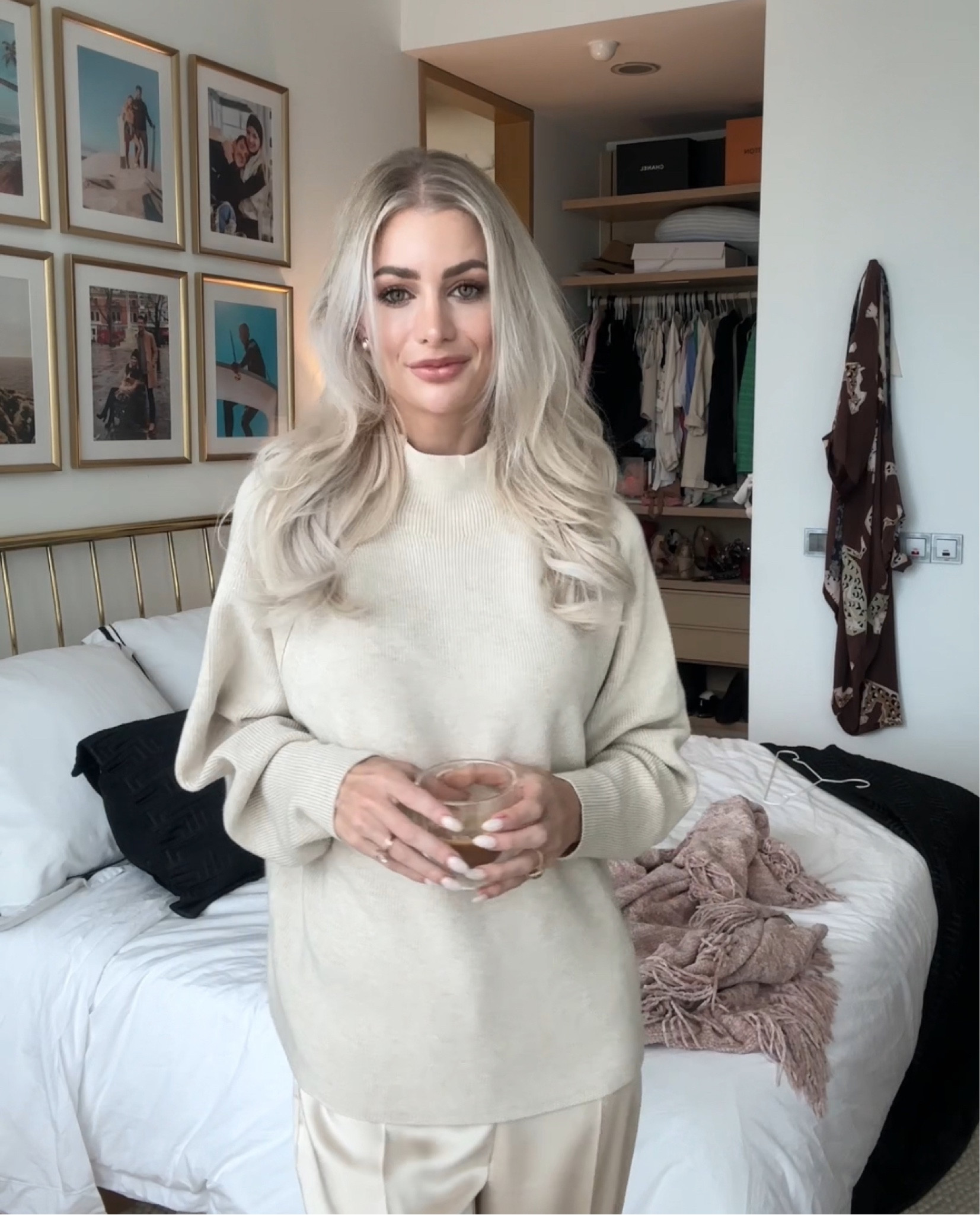 The perfect beige mom outfit - I’m seriously obsessed with this incredibly affordable sweater + satin trouser look!

#LTKSeasonal #LTKHoliday