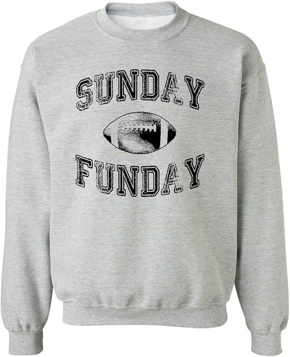 Promotion & Beyond Sunday Funday Funny Football Crewneck Sweatshirt | Amazon (US)