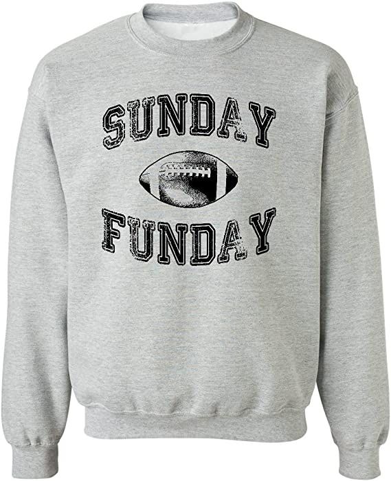Promotion & Beyond Sunday Funday Funny Football Crewneck Sweatshirt | Amazon (US)
