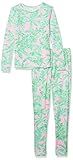 Lilly Pulitzer Girls' Toddler Sammy Pajama Set, Mandevilla Baby Pink Sand Paradise, 10 | Amazon (US)