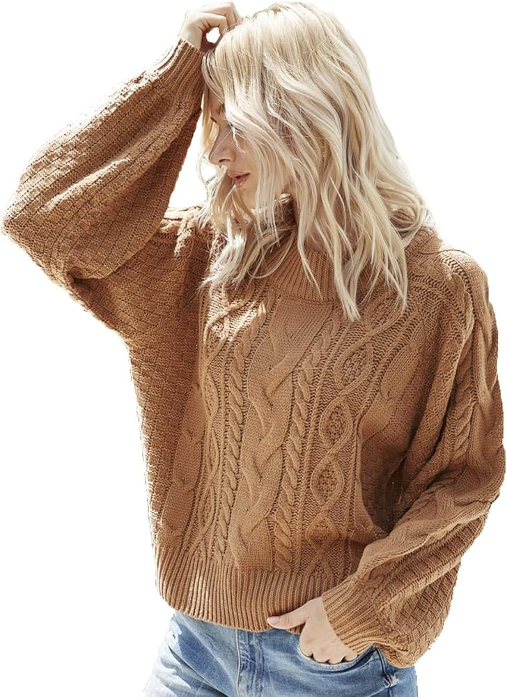 Simplee Women's Casual Long Sleeve Loose Pullover Knit Sweater Jumper Top | Amazon (US)