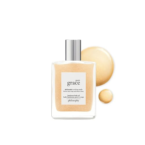 philosophy pure grace luminous body oil - lightweight, non-greasy formula - nourishes skin for a subtle glow & delicate trail of fragrance - suitable for all skin types - 4 fl oz | Amazon (US)
