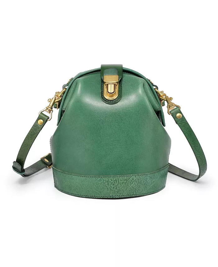 Women's Genuine Leather Doctor Bucket Crossbody Convertible Bag | Macy's