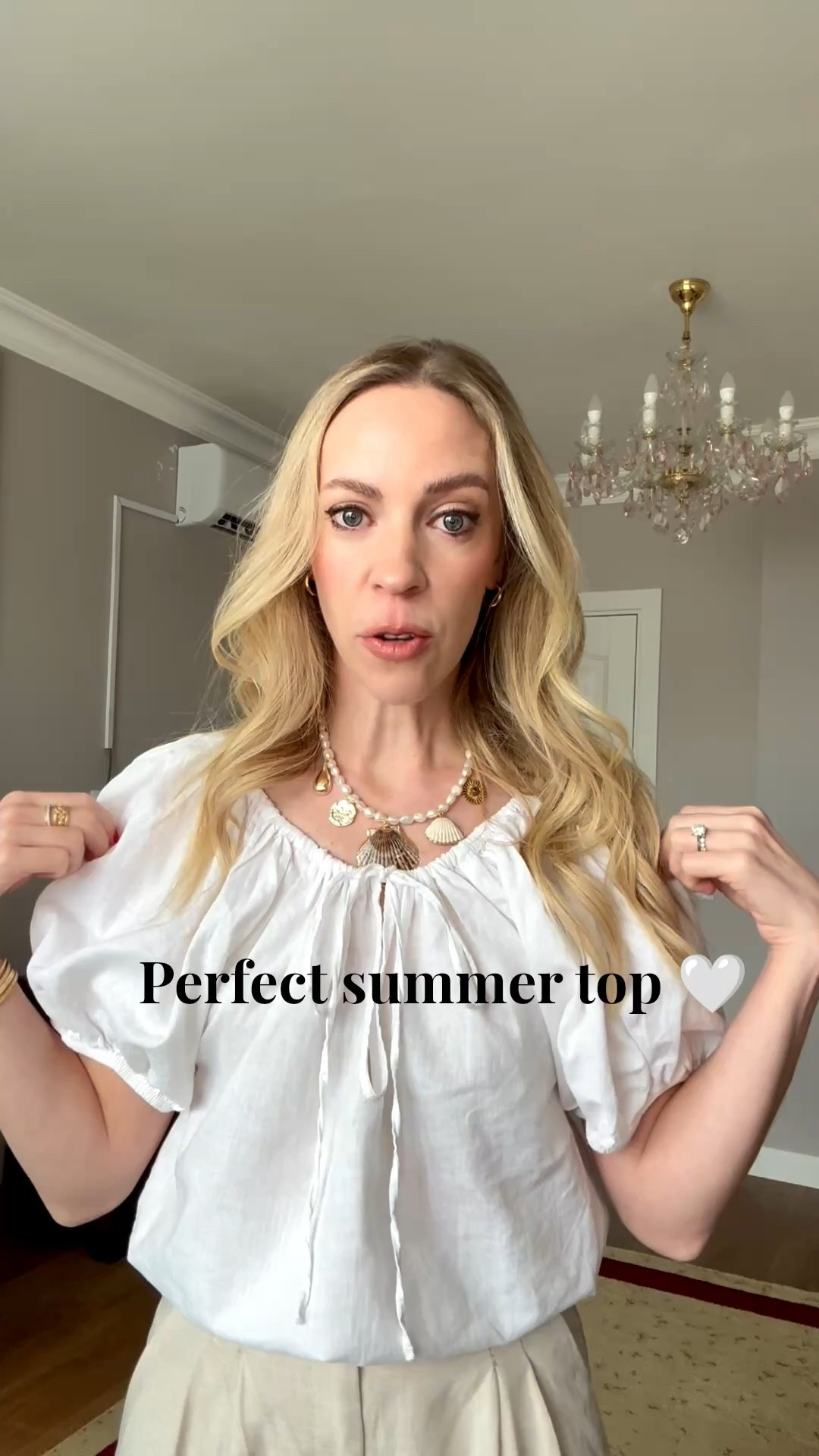 This top is so pretty for summer - linen and cotton blend and under $25 - you can also wear it off the shoulder

#LTKSeasonal #LTKSaleAlert #LTKOver40