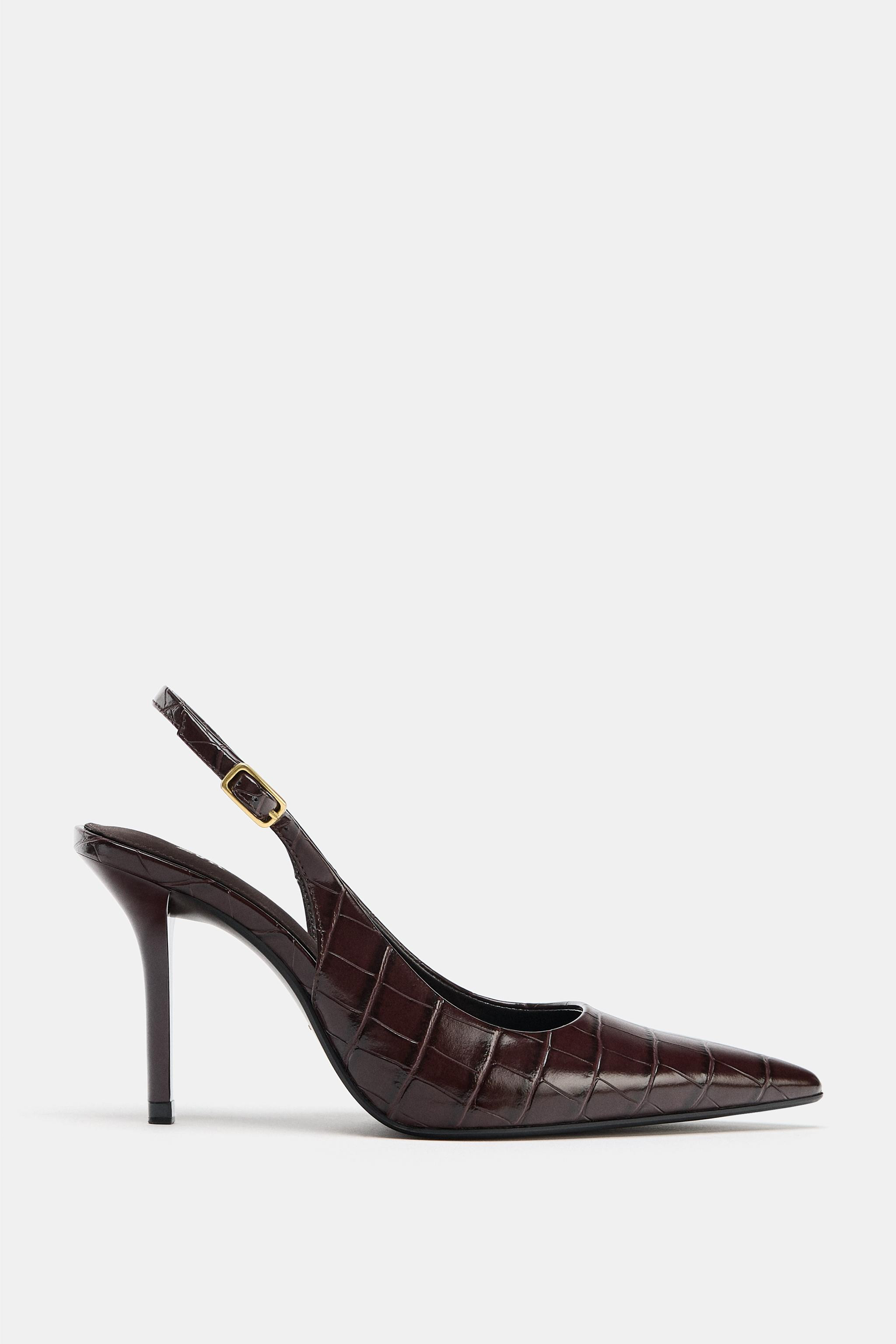 EMBOSSED SLINGBACK SHOES | Zara US