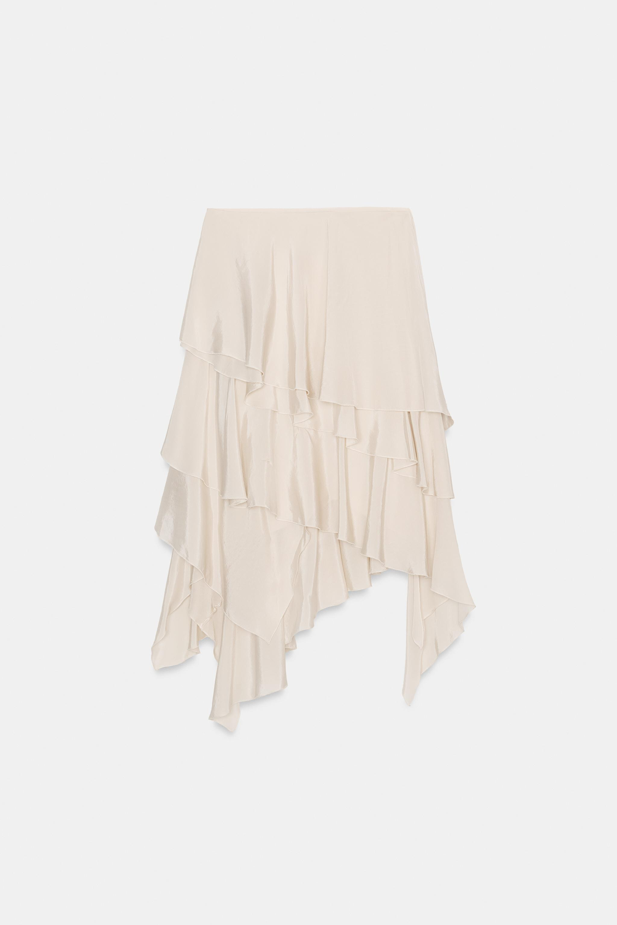 ZW COLLECTION FLOWY RUFFLED SKIRT | Zara US