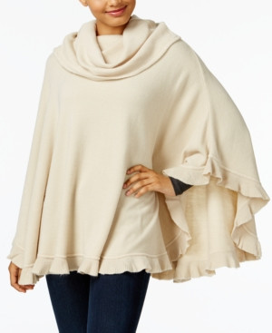 Cejon Cowl-Neck Ruffle Poncho | Macys (US)