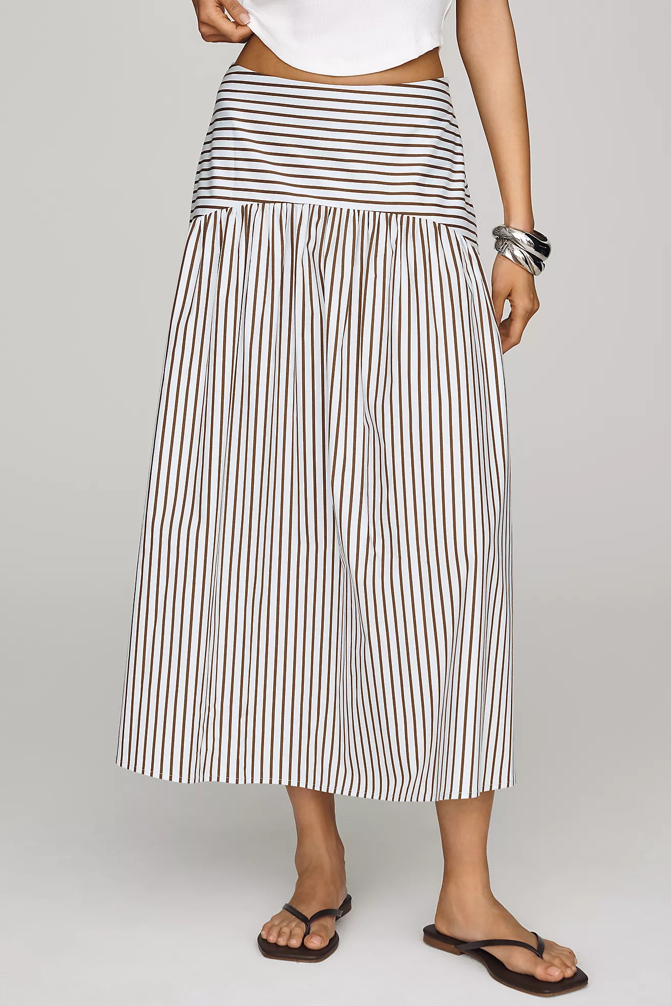 The Tobie Drop-Waist Skirt by Exquise | Anthropologie (US)