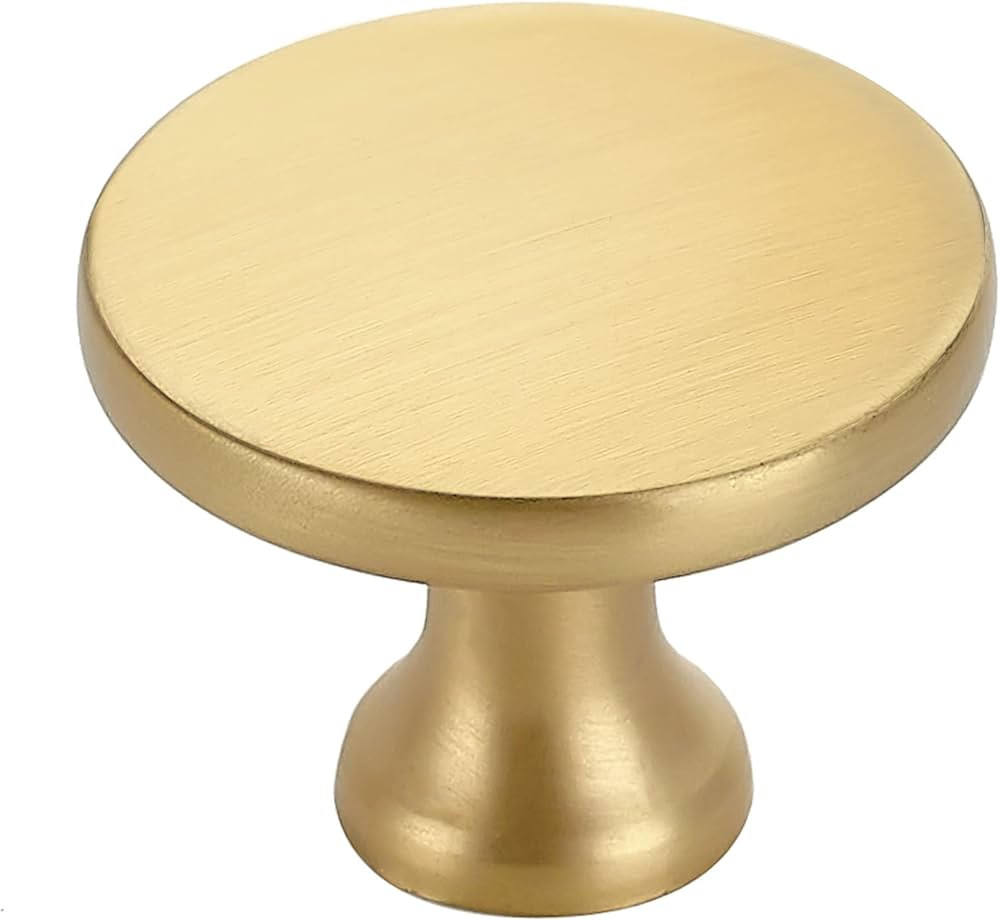 Ravinte 30 Pack 1-1/4 Inch Gold Round Kitchen Cabinet Knobs,Zinc Solid Drawer Pulls, Cabinet Hand... | Amazon (US)