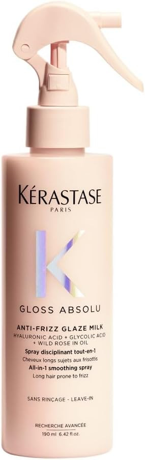 Kérastase Gloss Absolu Hair Treatment Spray, Heat Protection for All Hair Types, with Glycolic Acid, Hyaluronic Acid & Wild Rose 190ml | Amazon (UK)