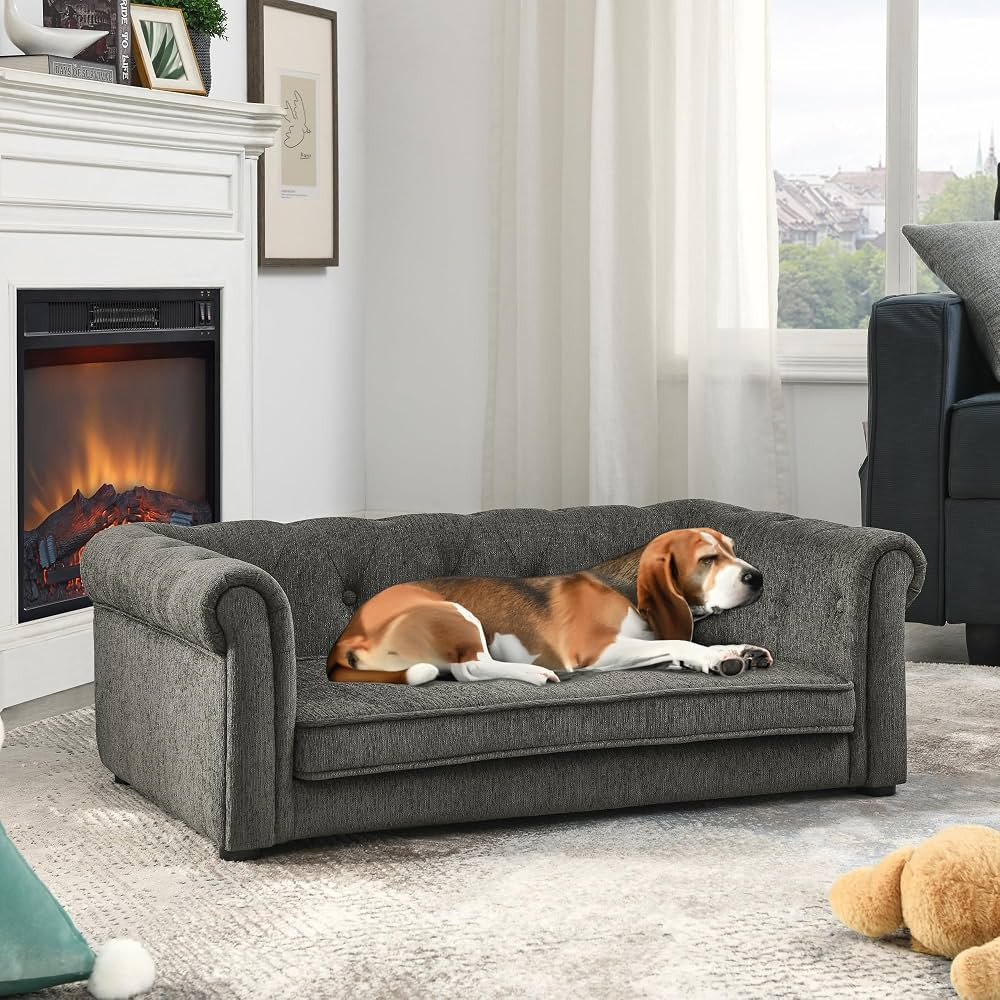 KEIKI 39" Dog Bed for Medium and Large Dogs, Elevated Pet Sofa Bed, Durable Elevated Couch Bed wi... | Amazon (US)