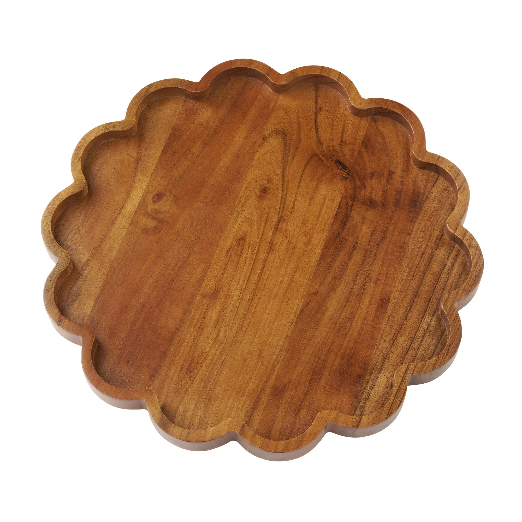 The Pioneer Woman Round Scallop Wood Serveboard | Walmart (US)