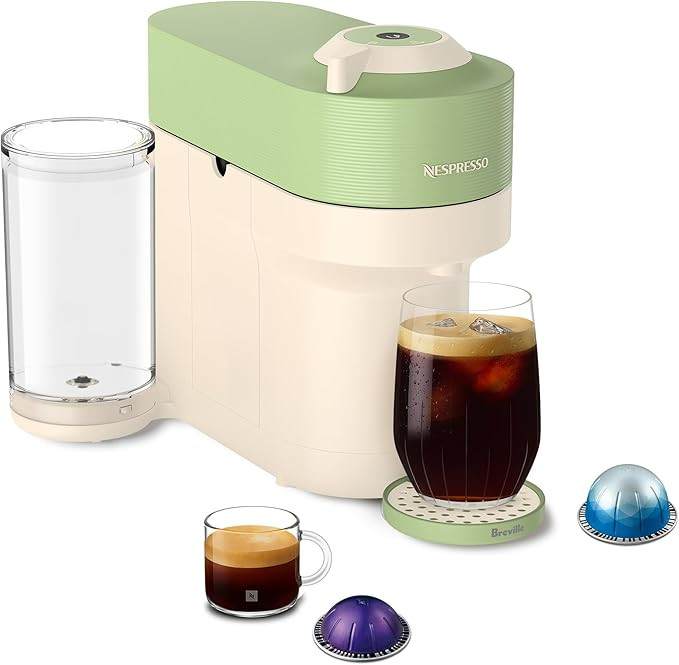 Nespresso Limited-Edition Vertuo Pop+ Coffee and Espresso Maker by Breville, Pistachio | Amazon (US)