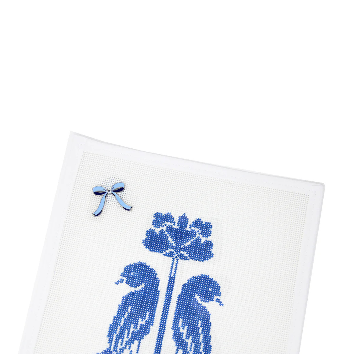 GN x MJD Blue Bow Needle Minder | Greystone Needlepoint