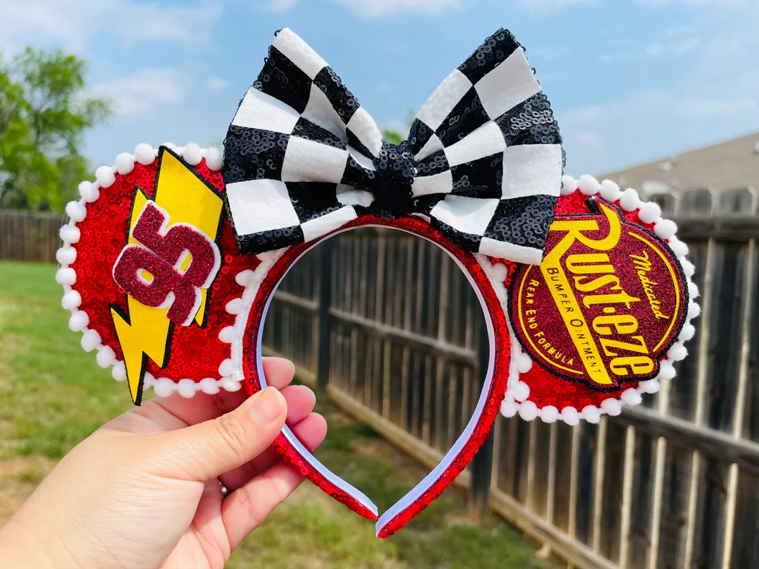 Disney Inspired Lightning Mcqueen Ears - Etsy | Etsy (US)