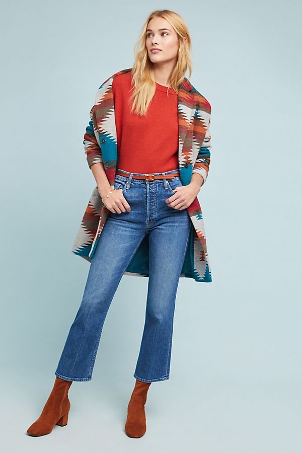 MOTHER The Tripper Ultra High-Rise Cropped Flare Jeans | Anthropologie (US)