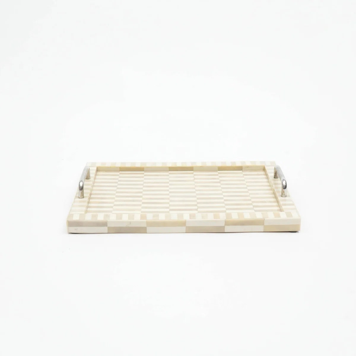 Decorative Tray | Bone & Resin Checkered Tray | Set of 2 | Wayfair North America