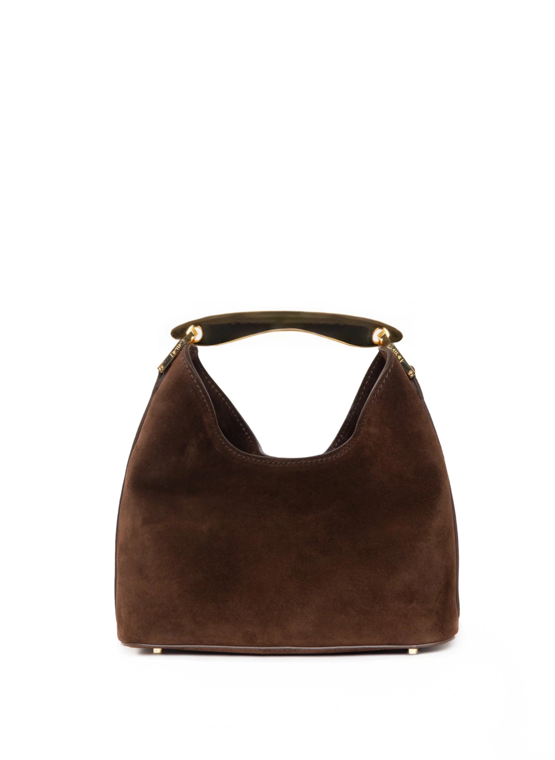 Small Boomerang Suede Brownie - Minimalist Suede Bag - Elleme | Elleme