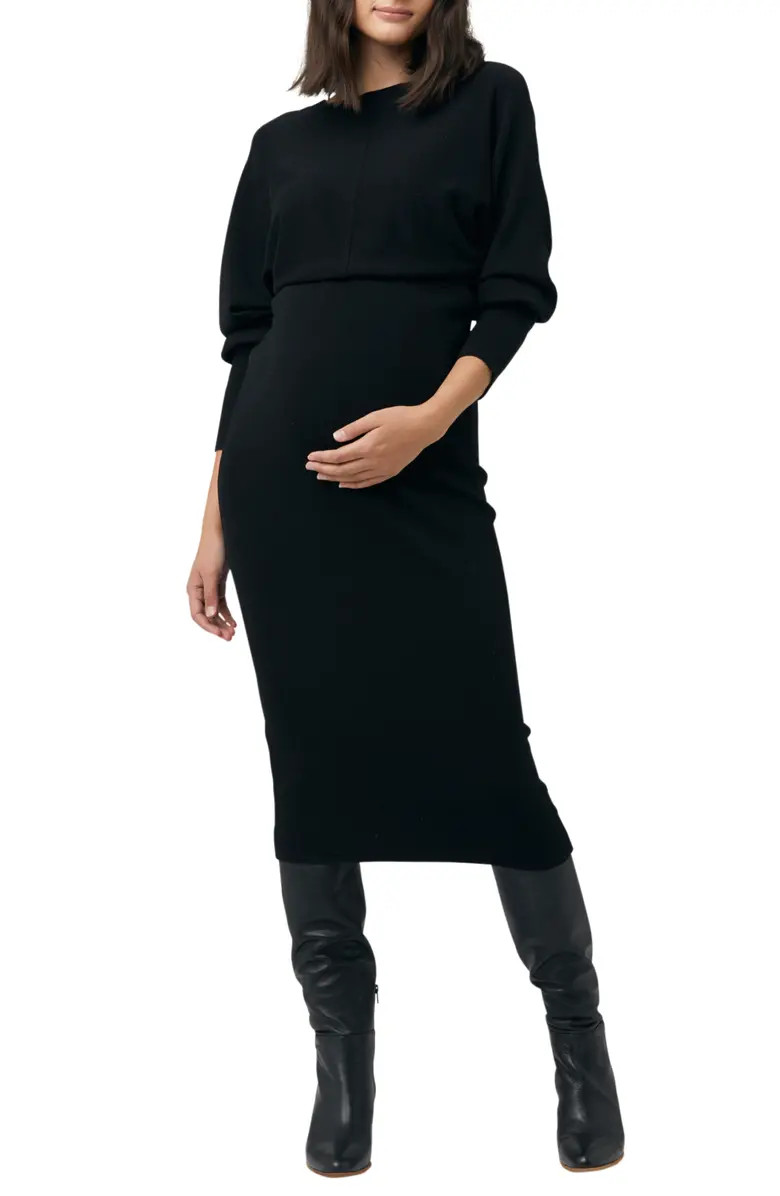 Ripe Maternity Sloan Long Sleeve Rib Stitch Maternity Dress | Nordstrom | Nordstrom