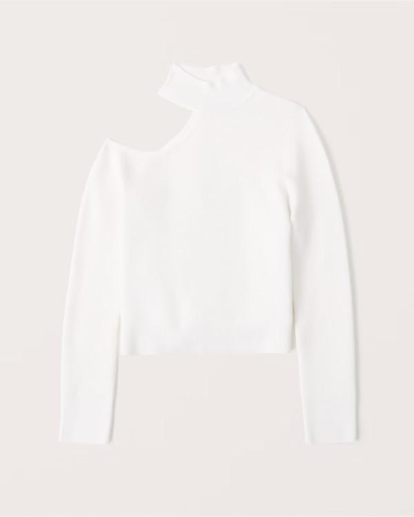 LuxeLoft Cutout Slim Mockneck Sweater | Abercrombie & Fitch (US)