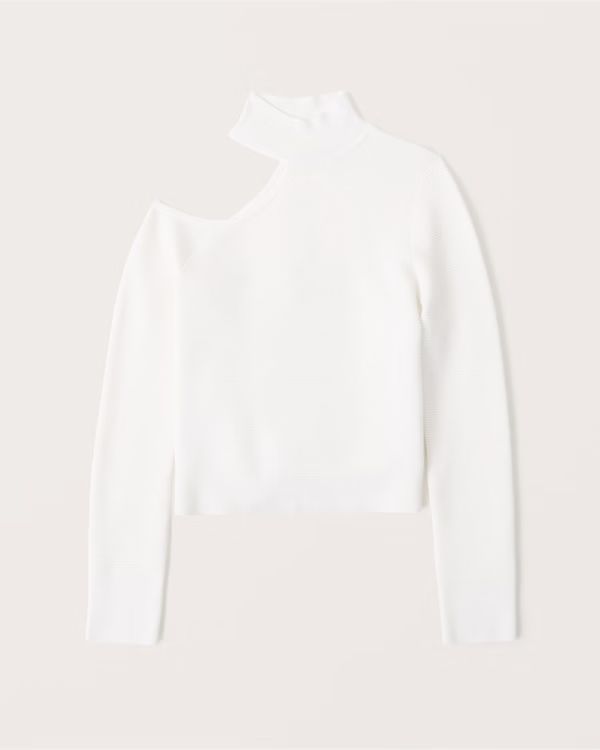 Women's LuxeLoft Cutout Slim Mockneck Sweater | Women's Up To 50% Off Select Styles | Abercrombie... | Abercrombie & Fitch (US)