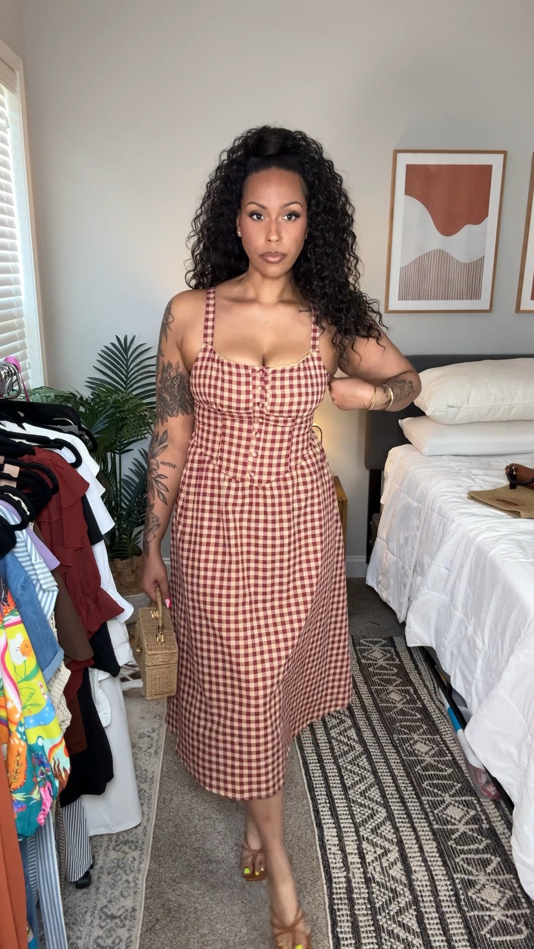This is such a pretty feminine dress for Spring/Summer! BUT If you are busty size up. I’m normally a large in non stretch dresses. I got mine from TikTok but they have the exact same one on Amazon. Limited availability with the sizes on TikTok and Amazon. 

#LTKMidsize #LTKootd #LTKTall